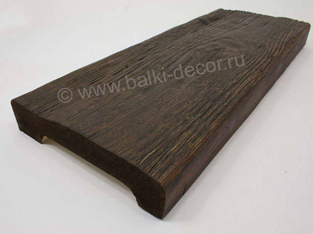 Декоративная доска Темный дуб (Африканский палисандр) Decosa 135x30х2600 мм ППУ (Д-303-3-2,6 Рустик)