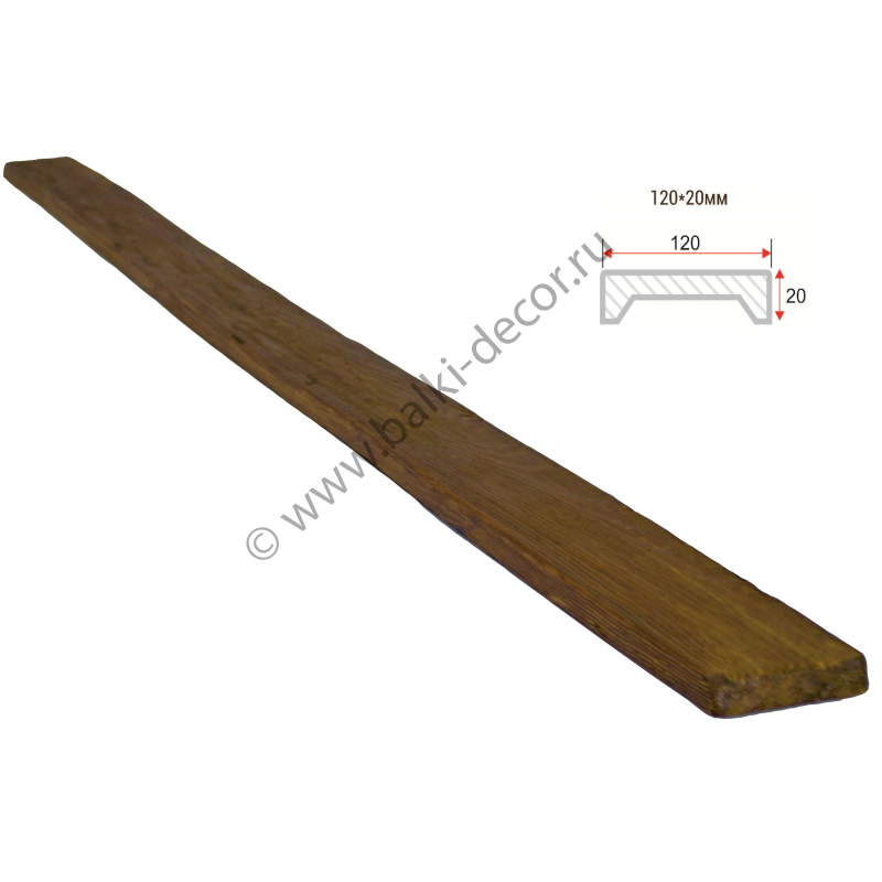 Декоративная доска Фламбир Arno 120x20х1000 мм ППУ (Д-Arno-120-10-1 Модерн) Фламбир 120x20 Arno Д-Arno-120-10-1 Модерн