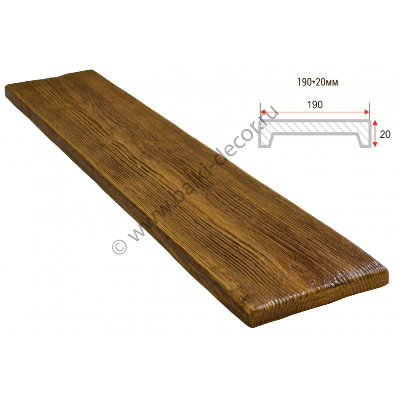 Декоративная доска Фламбир Arno 190x20х1000 мм ППУ (Д-Arno-190-10-1 Модерн) Фламбир 190x20 Arno Д-Arno-190-10-1 Модерн