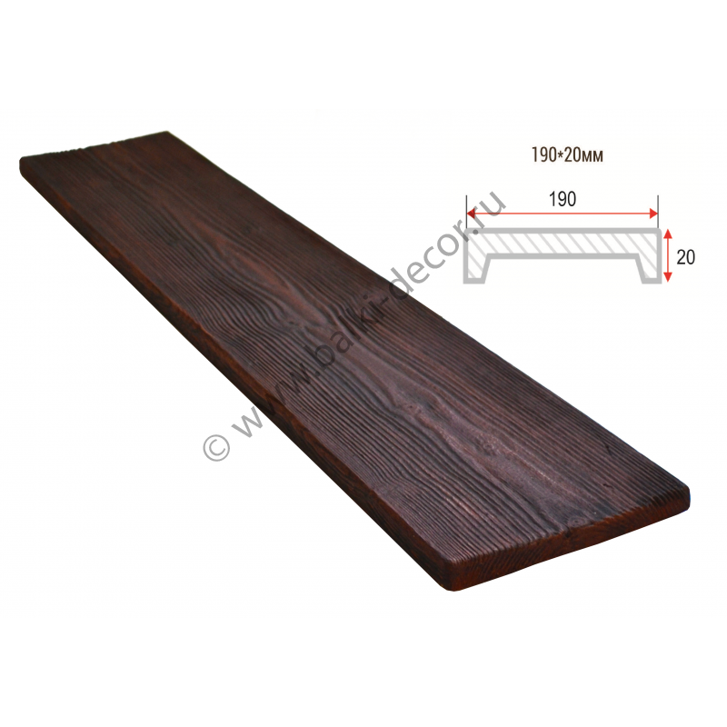 Декоративная доска Магма Arno 190x20х1000 мм ППУ (Д-Arno-190-11-1 Модерн) Магма 190x20 Arno Д-Arno-190-11-1 Модерн