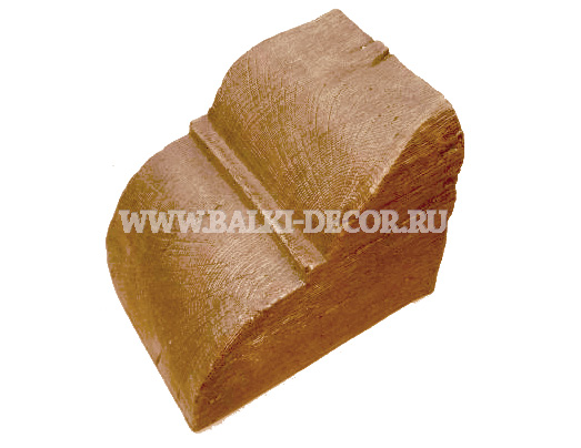 Декоративная консоль светлый дуб (южный дуб) Amaro размер 120x105x135 мм  ППУ для балок сечением:120х120; для досок сечением:120x20 (код: КС-202-2У) f_Property_Color 120x105x135 Amaro КС-202-2У