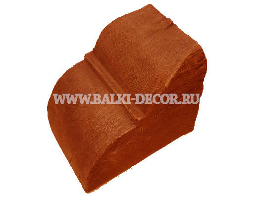 Декоративная консоль вишня (рябина) Amaro размер 120x105x135 мм  ППУ для балок сечением:120х120; для досок сечением:120x20 (код: КС-202-6У) f_Property_Color 120x105x135 Amaro КС-202-6У